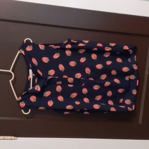 Strawberry sleeveless dress shirt
